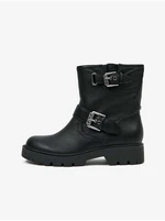 Black Women's Ankle Boots with Decorative Straps Guess - Women