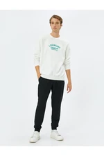 Koton Jogger Sweatpants with Lace-Up Waist, Pocket Detailed.