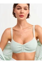 Dilvin Women's Pleated Straps Bustier Front-mint 1036