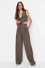 Pantaloni da donna Trendyol TPRAW23PL00016/Brown