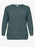 Green women's ribbed sweater ONLY CARMAKOMA Airplain