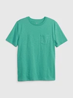 Zelené chlapčenské tričko GAP organic s vrecúškom