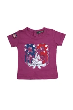 Boys' T-shirt with purple application