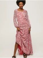 White and Red Women Patterned Maxi-dress Pepe Jeans - Women