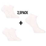2.5PACK Socks Nedeto Low Bamboo White