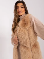 Women's vest made of camel fur