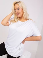 White women's blouse plus size loose fit