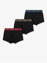 Set of three men's boxers in black Pepe Jeans Norwin - Men