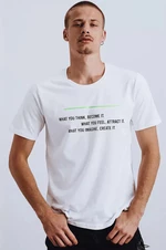 White men's T-shirt Dstreet with print