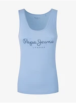 Pepe Jeans Dunia Women's Top Light Blue - Womens