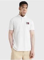 White Mens Polo T-Shirt Tommy Jeans - Men
