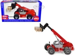 Manitou MHT10230 Telehandler Red with Pallets 1/50 Diecast Models by Siku