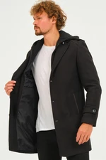 PLT8401 DEWBERRY MEN'S COAT-DIAGONAL BLACK