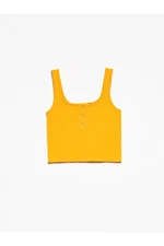 Dilvin Crop Top - Yellow - Plain