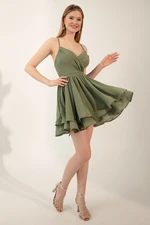 Lafaba Women's Mint Green Strapless Mini Evening Dress