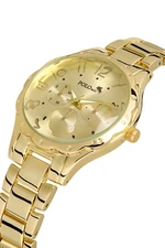 Polo Air Cut Glass Women's Wristwatch Gold Color