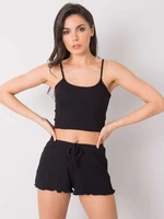 RUE PARIS Černý crop top