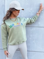 MONACO ladies oversize sweatshirt dark green Dstreet