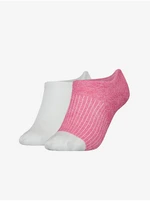 Tommy Hilfiger Set of two pairs of women's socks in white and pink Tommy Hilf - Women