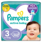 Pampers Active Baby plenky vel. 3, 6-10 kg, 152 ks