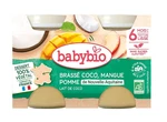 Babybio Svačinka z kokosového mléka s mangem a jablkem 2x130 g