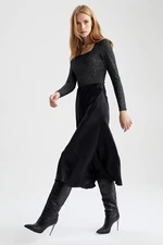 DEFACTO A Cut Satin Normal Waist Midi Skirt