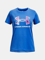 Under Armour T-Shirt UA Tech Print BL SSC-BLU - Girls