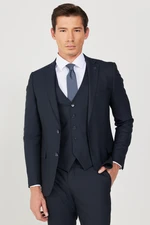 ALTINYILDIZ CLASSICS Men's Navy Blue Extra Slim Fit Slim Cut Mono Collar Plain Classic Suit ALTINYILDIZ CLASSICS Men's Navy Blue Extra Slim Fit Slim Cut Mono Collar Plain Classic Suit