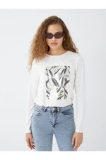 LC Waikiki Women's Crew Neck Printed Long Sleeved T-Shirt