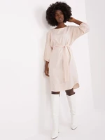 Light beige dress with 3/4 sleeves RUE PARIS