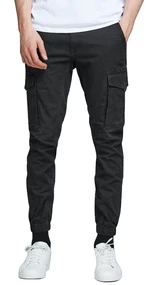 Jack&Jones Pánské kalhoty JPSTPAUL JJFLAKE Slim Fit 12139912 Black 34/32