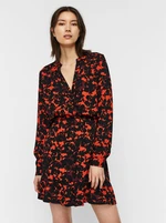 AWARE by VERO MODA Oranžovo-černá vzorovaná košile VERO MODA Rio - Dámské AWARE by VERO MODA Oranžovo-černá vzorovaná košile VERO MODA Rio - Dámské