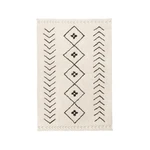 Kremowy bawełniany dywan tkany ręcznie odpowiedni do prania 170x120 cm Bereber Rhombs – Lorena Canals