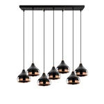 Czarna lampa wisząca z metalowym kloszem Yildo – Opviq lights