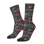 Vintage Music Punk Men's Socks Heavy Metal Rock Music Art Unisex Novelty Pattern Printed Crazy Crew Sock Gift