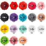 5pcs/lot 4.8" Peony Fabric Flowers with Acrylic Button for Diy Headband Clips Kids Girls Headwear Hair Accessories