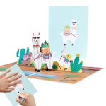 3D Pop Up Cards Pop Up Birthday Cards Alpaca Animal Funny Happy Birthday Holiday Cards For Happy New Year Christmas Graduation