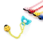 Toddler Baby Ladybug Dummy Pacifier Clip Chain Holder Soother Nipple Strap wholesale supplier baby accessories L0223