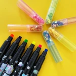 6 Colors/set Kawaii Star Highlighter Pen Candy Color Cute Stamper Pen Hand account Student gifts School Stationery Supplies