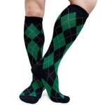 Gentlemen formal dress socks Plaid Knee high Breathable Men Cotton Sock Hose Stocking Sexy Collection Male Sox