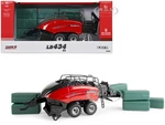 Case IH LB434 XL Large Square Baler Red and Black with 6 Bales "Case IH Agriculture" Series 1/32 Diecast Model by ERTL TOMY