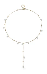 Oliver Weber Stylový pozlacený náhrdelník se syntetickými perlami 12311G