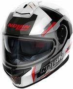 Nolan N80-8 Wanted N-Com Metal White Red/Black/Silver S Casca