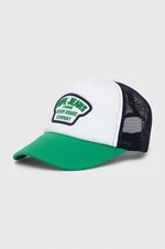 Detská baseballová čiapka Pepe Jeans NIGEL JR zelená farba, s nášivkou
