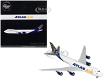 Boeing 747-8F Commercial Aircraft "Atlas Air - Apex Logistics" White with Blue Tail "Gemini 200" Series 1/200 Diecast Model Airplane by GeminiJets