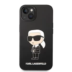 Zadní kryt Karl Lagerfeld Liquid Silicone Ikonik NFT pro Apple iPhone 14 Plus, black