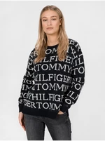 Čierny dámsky sveter Tommy Hilfiger All-Over