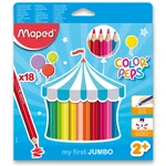 Pastelky trojboké MAPED JUMBO Color Peps 18 ks,BL