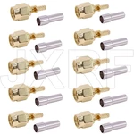 JX 10PCS SMA Connector SMA Male Plug Crimp for RG316 RG174 RG178 RG179 LMR100 Coaxial Cable fast ship