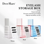 DeceMars False Eyelashes Storage Box 5 Layers Acrylic Pallet Lash Holder RED/BLUE/WHITE